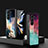 Silicone Frame Fashionable Pattern Mirror Case Cover LS1 for Samsung Galaxy Z Fold5 5G