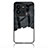 Silicone Frame Fashionable Pattern Mirror Case Cover LS1 for Vivo iQOO 10 Pro 5G Black
