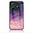 Silicone Frame Fashionable Pattern Mirror Case Cover LS1 for Vivo T1 5G Purple