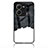 Silicone Frame Fashionable Pattern Mirror Case Cover LS1 for Vivo V25 5G Black