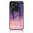 Silicone Frame Fashionable Pattern Mirror Case Cover LS1 for Vivo X80 Lite 5G Purple