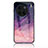 Silicone Frame Fashionable Pattern Mirror Case Cover LS1 for Vivo X90 5G Purple