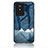 Silicone Frame Fashionable Pattern Mirror Case Cover LS1 for Vivo Y02 Blue