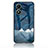 Silicone Frame Fashionable Pattern Mirror Case Cover LS1 for Vivo Y02S Blue