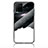 Silicone Frame Fashionable Pattern Mirror Case Cover LS1 for Vivo Y21 Black