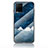 Silicone Frame Fashionable Pattern Mirror Case Cover LS1 for Vivo Y21e Blue