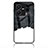 Silicone Frame Fashionable Pattern Mirror Case Cover LS1 for Vivo Y22 Black