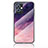 Silicone Frame Fashionable Pattern Mirror Case Cover LS1 for Vivo Y33e 5G Purple