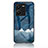 Silicone Frame Fashionable Pattern Mirror Case Cover LS1 for Vivo Y35 4G Blue