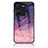 Silicone Frame Fashionable Pattern Mirror Case Cover LS1 for Vivo Y35 4G Purple