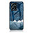 Silicone Frame Fashionable Pattern Mirror Case Cover LS1 for Xiaomi Redmi Note 12 4G Blue