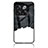 Silicone Frame Fashionable Pattern Mirror Case Cover LS2 for OnePlus 10T 5G Black