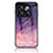 Silicone Frame Fashionable Pattern Mirror Case Cover LS2 for OnePlus 10T 5G Purple