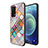 Silicone Frame Fashionable Pattern Mirror Case Cover LS2 for Oppo K9 5G Colorful