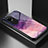 Silicone Frame Fashionable Pattern Mirror Case Cover LS2 for Oppo Reno10 5G Purple