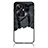 Silicone Frame Fashionable Pattern Mirror Case Cover LS2 for Realme 10 Pro+ Plus 5G Black