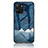 Silicone Frame Fashionable Pattern Mirror Case Cover LS2 for Realme 9i 5G Blue