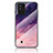 Silicone Frame Fashionable Pattern Mirror Case Cover LS2 for Realme C20A Purple