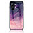 Silicone Frame Fashionable Pattern Mirror Case Cover LS2 for Realme C33 (2023) Purple