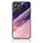 Silicone Frame Fashionable Pattern Mirror Case Cover LS2 for Realme C35 Purple