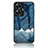 Silicone Frame Fashionable Pattern Mirror Case Cover LS2 for Realme C55 Blue