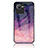 Silicone Frame Fashionable Pattern Mirror Case Cover LS2 for Realme Narzo 50i Prime Purple