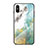 Silicone Frame Fashionable Pattern Mirror Case Cover LS2 for Xiaomi Redmi 9i Green