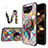 Silicone Frame Fashionable Pattern Mirror Case Cover LS3 for Asus ROG Phone 7 Colorful