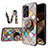 Silicone Frame Fashionable Pattern Mirror Case Cover LS3 for Xiaomi Redmi Note 12 4G Mixed