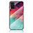 Silicone Frame Fashionable Pattern Mirror Case Cover LS4 for Oppo A55S 5G