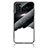 Silicone Frame Fashionable Pattern Mirror Case Cover LS4 for Oppo A55S 5G Black