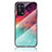 Silicone Frame Fashionable Pattern Mirror Case Cover LS4 for Oppo A74 5G