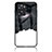 Silicone Frame Fashionable Pattern Mirror Case Cover LS4 for Oppo A77s Black
