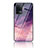 Silicone Frame Fashionable Pattern Mirror Case Cover LS4 for Oppo A94 4G Purple