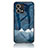 Silicone Frame Fashionable Pattern Mirror Case Cover LS4 for Oppo F21s Pro 4G Blue