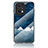 Silicone Frame Fashionable Pattern Mirror Case Cover LS4 for Oppo Find X5 Pro 5G Blue