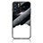 Silicone Frame Fashionable Pattern Mirror Case Cover LS4 for Oppo Reno6 5G Black
