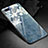 Silicone Frame Fashionable Pattern Mirror Case Cover M01 for Oppo R15X Blue