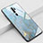 Silicone Frame Fashionable Pattern Mirror Case Cover S01 for Oppo A11 Sky Blue