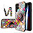 Silicone Frame Fashionable Pattern Mirror Case Cover S01 for Samsung Galaxy S23 Ultra 5G