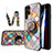 Silicone Frame Fashionable Pattern Mirror Case Cover S01 for Samsung Galaxy S23 Ultra 5G