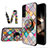 Silicone Frame Fashionable Pattern Mirror Case Cover S01 for Samsung Galaxy S24 5G