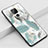 Silicone Frame Fashionable Pattern Mirror Case Cover S02 for Huawei Nova 5i Pro Cyan