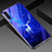 Silicone Frame Fashionable Pattern Mirror Case Cover S02 for Samsung Galaxy Note 10 Blue