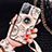 Silicone Frame Fashionable Pattern Mirror Case Cover TB1 for Vivo V23 5G