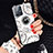 Silicone Frame Fashionable Pattern Mirror Case Cover TB1 for Vivo V23 5G White