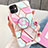 Silicone Frame Fashionable Pattern Mirror Case for Apple iPhone 11 Pink