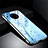 Silicone Frame Flowers Mirror Case Cover C01 for Huawei Mate 30E Pro 5G Sky Blue