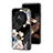 Silicone Frame Flowers Mirror Case Cover for Huawei Honor Magic6 Lite 5G Black