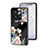 Silicone Frame Flowers Mirror Case Cover for OnePlus 10T 5G Black